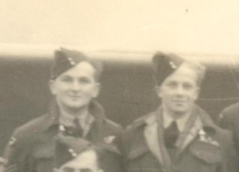 F/Sgt Ernest Edwards and F/Sgt Keith "Snowy White"  2nd February 1944, just hours before they were killed during a searchlight exercise